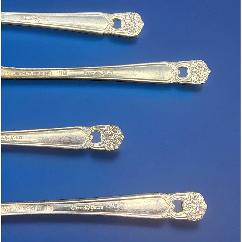 VTG 1847 Rogers Bros ETERNALLY YOURS Teaspoon Spoons Silverplate 6